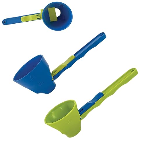Generisch 2 Pack Funnel Scoop Gym | Scoops For Powder | Measuring Spoon Funnel | No Spill Scoop With Silding Base | Protein Powder, Coffee Scoop | Slide Scoop Funnel With Longer Handle, Kitchen Tools von Generisch