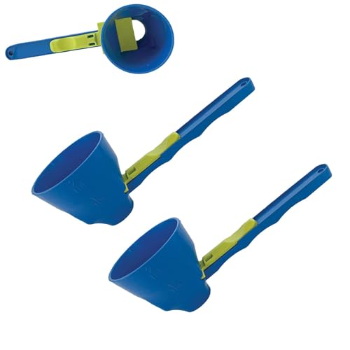 Generisch 2 Pack Funnel Scoop Gym | Scoops For Powder | Measuring Spoon Funnel | No Spill Scoop With Silding Base | Protein Powder, Coffee Scoop | Slide Scoop Funnel With Longer Handle, Kitchen Tools von Generisch