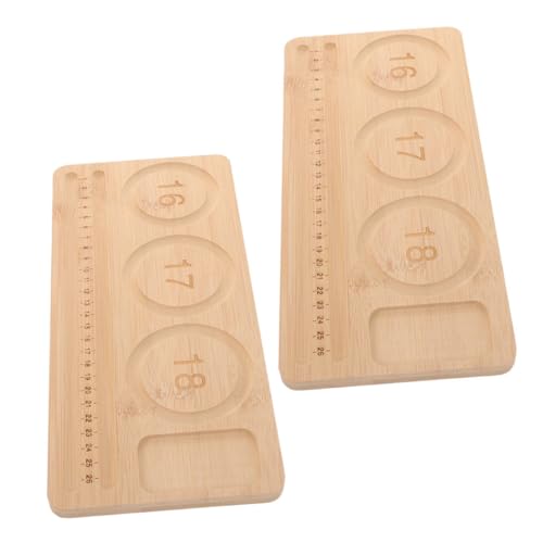 Generisch 2 Stück Perlentablett Holz-Schmuck-Organizer-Tablett Armbandbrett Tablett zur Schmuckherstellung aus Holz Schmuckbrett Brett zur Herstellung von Armbändern Perlenschale Beige von Generisch