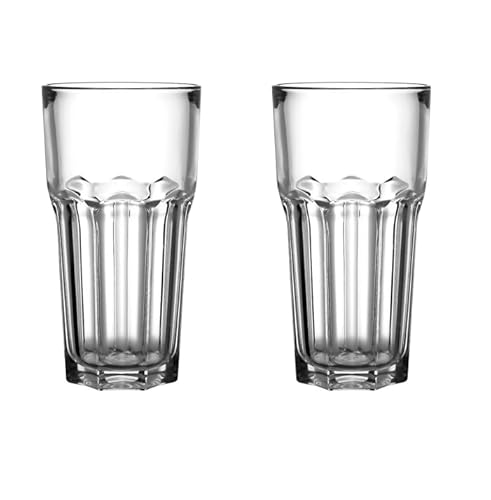 Generisch 2-er Set Glas POKAL 65cl - Cocktail Longdrink Latte Wasser Limo - spülmaschinenfest (IKE 304.126.41) von Generisch