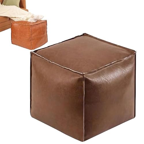 Generisch 2025 New Stuffable Cushion Bag, Unstuffed Pouf Ottomans, 16 Inch Floor Footrest Cushion Solution, Pouf Cover for Foot Stool and Storage Ottoman, Multi for Living Rooms Bedrooms(Brown) von Generisch