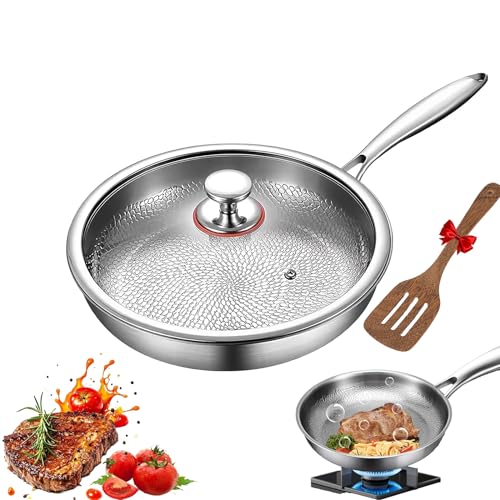 Generisch 2025 Titanium Pan Pro with Lid,Antihaft-Pfanne ohne Beschichtung,Kratzfest,Titanium Pfannen zum Kochen,Kompatibel mit Induktion & allen Herdarten (30CM) von Generisch