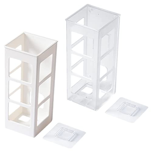 Generisch 2St Lockenstab föhn Halter föhnhalter fön Halter Diffusor-Haartrockner Produkt Luft Werkzeug Badezimmer-Wandorganisator Lockenstabhalter wandhalterung Plastik Weiß von Generisch