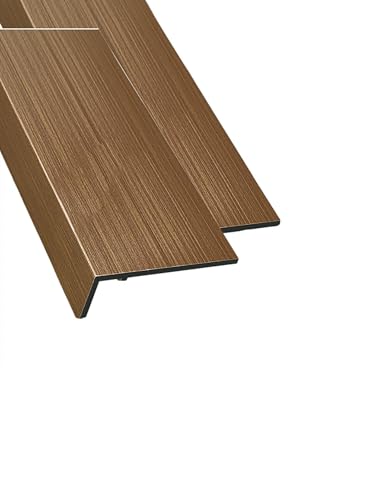 Generisch PVC-Regalböden, 2er-Pack Regalabdeckungen, mit Fester Vorratsregalabdeckung for abnehmbare Schrank-Badezimmerküche(Walnut,50x10cm) von Generisch