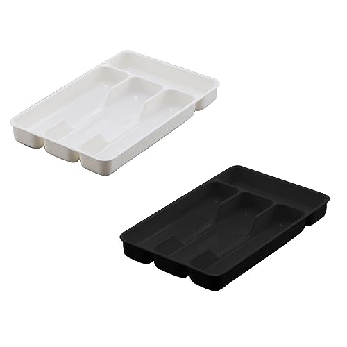 Generisch 2pcs Besteckkasten mit 4 Fächern, Schubladeneinsatz, Kunststoff Schmale Schubladen Organizer Küche Besteckkorb für Backen/Messer/Gabel Generisch 2pcs Besteckkasten mit 4 Fächern, Schubladeneinsatz, Kunststoff Schmale Schubladen Organizer Küche Besteckkorb für Backen/Messer/Gabel von Generisch