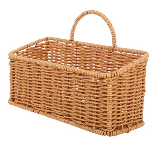 Wandkorb Aus Kunst-rattan Für Aufbewahrung Multifunktioneller Hängender Korb Für Küche Vintage Wandkorb Für Obst Zwiebeln Knoblauch Mit Tragbarem Griff Platzsparendes Design von Generisch
