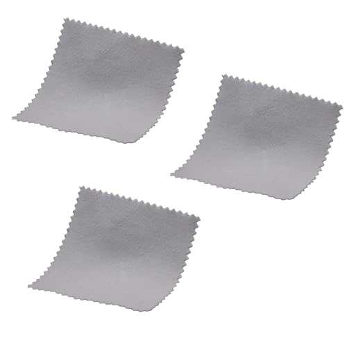 3 Stk Silberputztuch Silberpflegetuch Silber Münzen Poliertuch Baumwolle 30x35cm Silver Cloth Schmuck Reinigungstuch I imprägniertes Tuch I Anlaufschutz zur Reinigung von Silberschmuck Versilbertem von Generisch