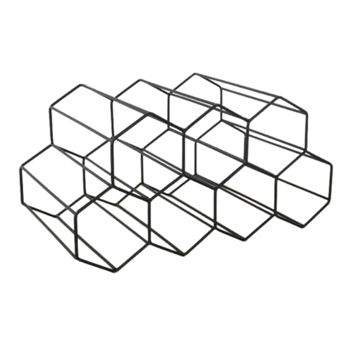 Generisch 3-stufiges Weinregal, 9-Flaschen-Weinregal | Weinregale aus Metall,Metall-Weinregal, Schrank, 3 Etagen, freistehender Boden-Weinhalter, Ständer für Theke Generisch 3-stufiges Weinregal, 9-Flaschen-Weinregal | Weinregale aus Metall,Metall-Weinregal, Schrank, 3 Etagen, freistehender Boden-Weinhalter, Ständer für Theke von Generisch