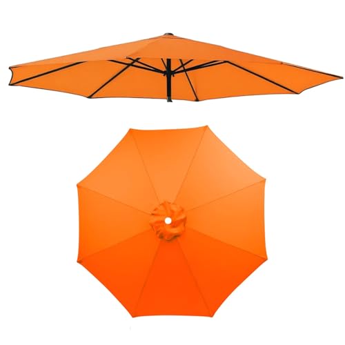 Generisch 300cm Sonnenschirm Ersatzbezug für Terrassenschirme, 8 Streben Ersatz-Überdachung, Baldachin Abdeckung für Marktschirme, Wasserdicht, UV-Beständig, Rot(Orange,350cm) von Generisch