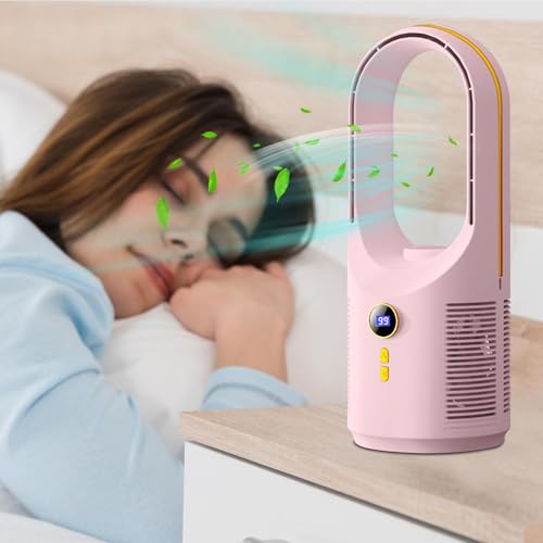 Generisch 32 Cm USB-Stand-Turmventilator | 5-Gang-Ventilator Ohne Flügel Mit 4-farbigem Nachtlicht, 2700 U/min | 1800 MAh Tragbarer, Leiser Desktop-Luftkühler Für Camping, Wohnzimmer, Reisen Generisch 32 Cm USB-Stand-Turmventilator | 5-Gang-Ventilator Ohne Flügel Mit 4-farbigem Nachtlicht, 2700 U/min | 1800 MAh Tragbarer, Leiser Desktop-Luftkühler Für Camping, Wohnzimmer, Reisen von Generisch