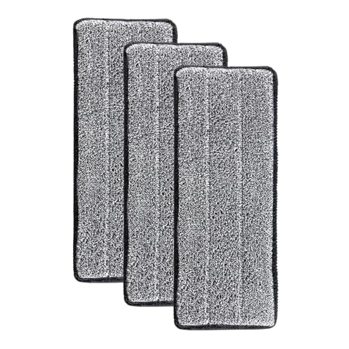 Generisch 33 x 12 cm Mikrofaser-Wischmopp-Ersatzpads, Waschbar, Nass/Trocken-Reinigung, Wiederverwendbar (3) von Generisch