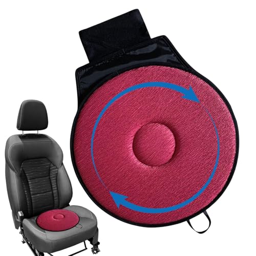 Generisch 360 Drehkissen für Autositz, Senioren, Kissen Rutschkissen Rollstuhl Auto Drehkissen - Rundes Auto-Pivot-Disc-Pad, rutschfestes, tragbares Autositz-360-Dreh-Disc-Stuhl-Pad für Heimst von Generisch