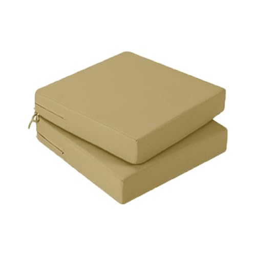 Generisch 3cm Dicke Sitzkissen Outdoor Stuhl, 2er 4er 6er Set Wasserdicht rutschfest Stuhlkissen Mit Bändern, Waschbar Abnehmbarer Sitzpolster Outdoor Gartenstuhl Bodenkissen,Khaki,2er Set 35x35cm Generisch 3cm Dicke Sitzkissen Outdoor Stuhl, 2er 4er 6er Set Wasserdicht rutschfest Stuhlkissen Mit Bändern, Waschbar Abnehmbarer Sitzpolster Outdoor Gartenstuhl Bodenkissen,Khaki,2er Set 35x35cm von Generisch