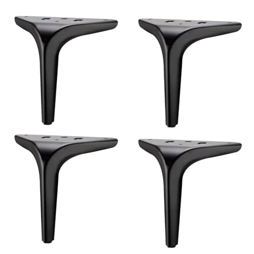 Generisch 4 Stück Möbelfüße,Metall Möbelbeine,Moderne Dreieckige Möbelbeine aus Metall,DIY-Möbelersatz-Beinstützfüße,für Sofas,Couchtische,Schränke,Kleiderschränke,Betten (180mm(7in),Black) von Generisch