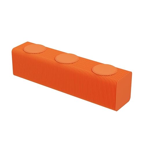 Generisch 5-Sekunden-Setup Faltbare Papierkunstbank | Tragbare Sitzplätze im Akkordeon-Stil | Mehrfarbige Optionen | Ultra platzsparendes Design für Camping, Schlafsäle und RV-Leben (L150Orange) von Generisch