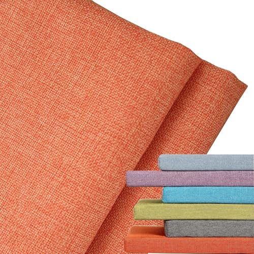 Generisch 5cm Dicke Sitzkissen Bank Bezug, Ersatzbezug für Sitzauflage, Leinen Bezug Bankauflage Bankkissen, Gartenbank Auflage Outdoor Waschbare Sitzauflage Kissenbezug(Orange,180x55x5cm) von Generisch