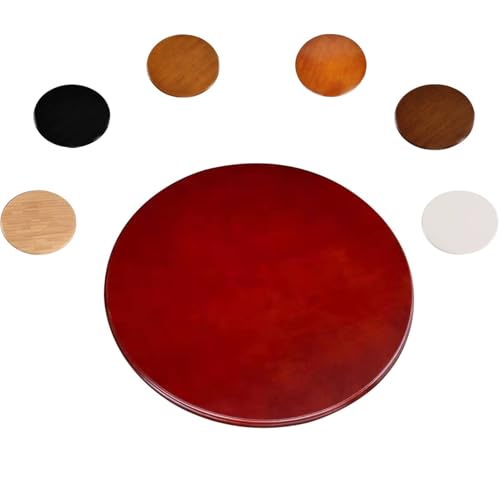 Generisch 60/70/80/90cm Massivholz Drehteller für Küche, 360° Drehbare Servierplatte, Runder Tischplatte Drehtablett, Einfach Zu Säubern(Red,70cm(28in)) von Generisch