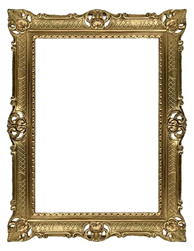 Generisch 70x90cm Gold WANDSPIEGEL Spiegel ANTIK BAROCK BAROCKSPIEGEL LUXURIÖS PRUNKVOLL JUGENDSTIL CHIC ZEITLOS Renaissance Retro Rokoko Shabby 58SP von Generisch