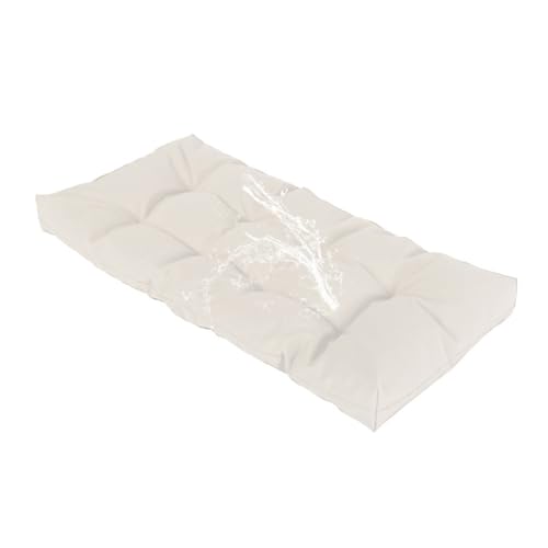 Generisch 8cm Bankauflage Bankkissen Outdoor Rutschfestes Bankpolster, Wetterfest Sitzauflage Bank mit BäNdern, Sitzkissen für AußEn & Innen Sitzbank & Hollywoodschaukel,R,200x50x8cm von Generisch
