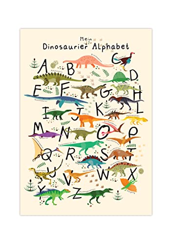 Generisch ABC Poster Dinosaurier | Alphabet für Kinder A2 (59,4 x 42 cm) von Generisch