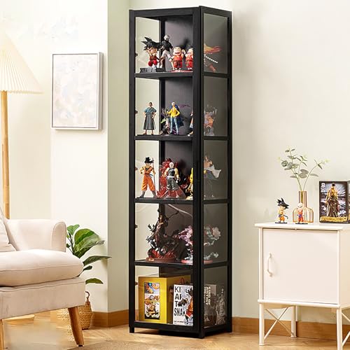 Generisch Acryl Vitrine Schaukasten,5-stöckige Vitrine mit Acrylglastür,Bücherschrank mit Türen for Living Room,Bedroom,Office,sammlervitrine,Black-42 * 33 * 161cm Generisch Acryl Vitrine Schaukasten,5-stöckige Vitrine mit Acrylglastür,Bücherschrank mit Türen for Living Room,Bedroom,Office,sammlervitrine,Black-42 * 33 * 161cm von Generisch