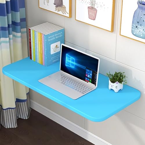 Generisch An der Wand montierter Tisch, zusammenklappbarer schwebender Laptop-Schreibtisch, Wandschreibtisch, Computer-Esstisch mit Halterungen zur platzsparenden Aufbewahrung von Generisch