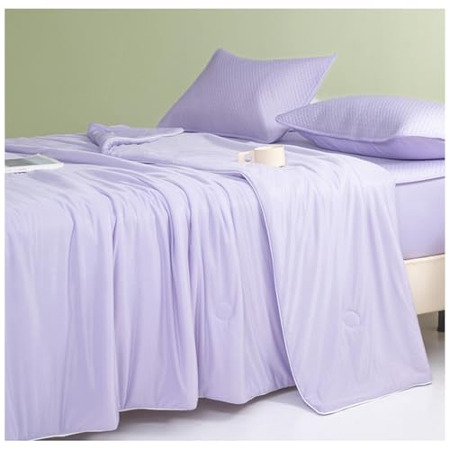 Generisch Anfaru Eisdecke, Anfaru ChillComfort Schlafdecke, Kühldecke für Sommer Eisseide Kühlfasern Sommerdecke, Selbstkühlende Decke, Atmungsaktiv, Leichte (Lila, 150 x 200 cm) von Generisch