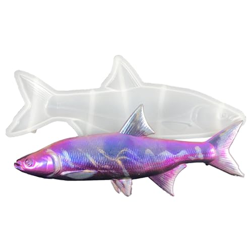 Generisch Animal Silicon Form - 26 cm Fischformes Epoxid, Crafting -Vorlage | Kunsthandwerk für handwerkliche Qualitätsdekoration für Harzkünstler, Marine Theme -Projekte mit Flexibles Veröffen von Generisch
