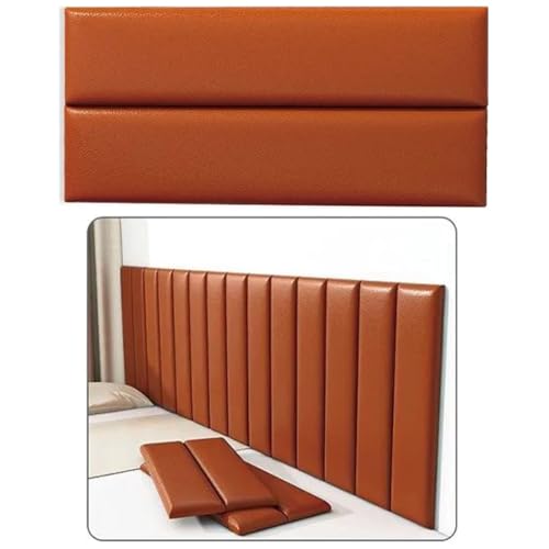 Generisch Anti-Collision Wall Cushion,Peel and Stick Headboard,Soft Wall Protector,70 x 23 cm,Self-Adhesive Walls Padding for Children's Bedroom Bed Headboard Design(Leather Brown,1 Piece) von Generisch