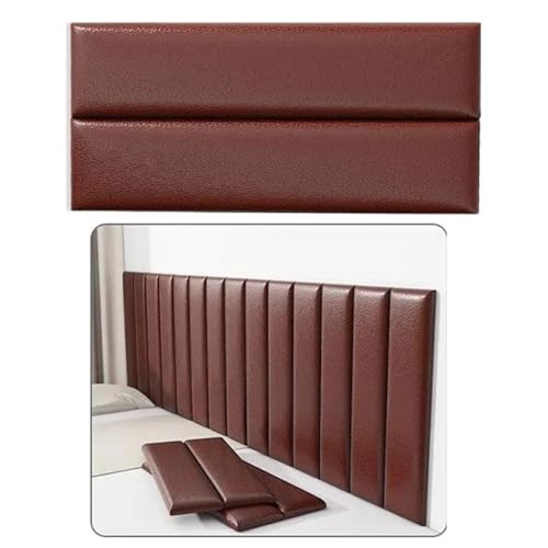 Generisch Anti-Collision Wall Cushion,Peel and Stick Headboard,Soft Wall Protector,70 x 23 cm,Self-Adhesive Walls Padding for Children's Bedroom Bed Headboard Design(Leather Coffee,1 Piece) von Generisch