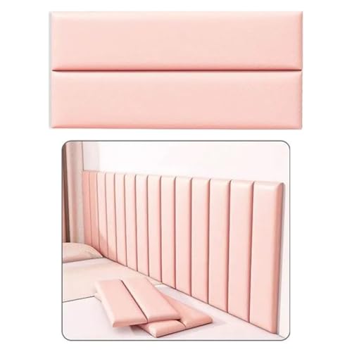 Generisch Anti-Collision Wall Cushion,Peel and Stick Headboard,Soft Wall Protector,70 x 23 cm,Self-Adhesive Walls Padding for Children's Bedroom Bed Headboard Design(Leather pink,12 Pieces) von Generisch