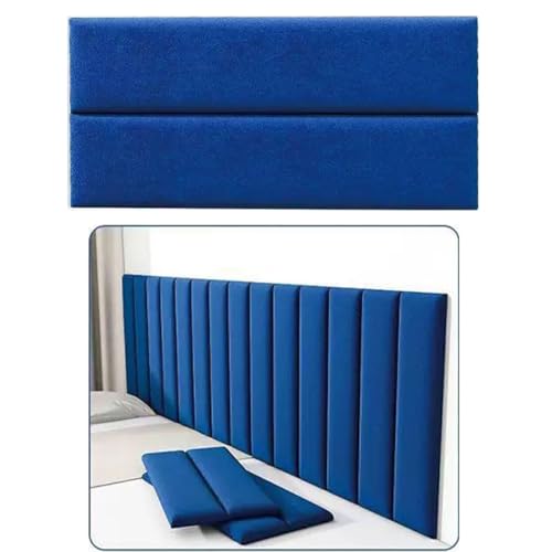 Generisch Anti-Collision Wall Cushion,Peel and Stick Headboard,Soft Wall Protector,70 x 23 cm,Self-Adhesive Walls Padding for Children's Bedroom Bed Headboard Design(Milk Flannel Blue,4 Pieces) von Generisch