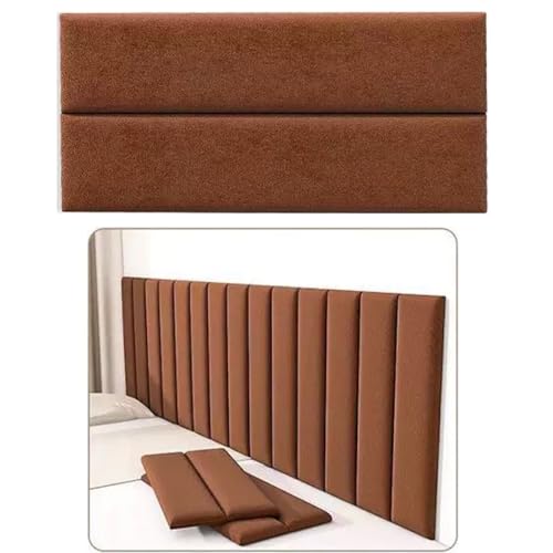Generisch Anti-Collision Wall Cushion,Peel and Stick Headboard,Soft Wall Protector,70 x 23 cm,Self-Adhesive Walls Padding for Children's Bedroom Bed Headboard Design(Milk Flannel Brown,1 Piece) von Generisch