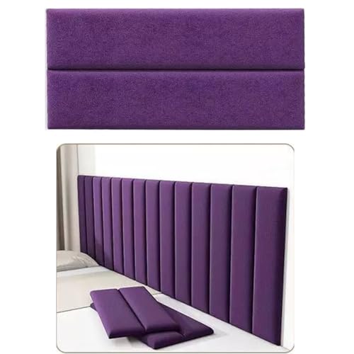 Generisch Anti-Collision Wall Cushion,Peel and Stick Headboard,Soft Wall Protector,70 x 23 cm,Self-Adhesive Walls Padding for Children's Bedroom Bed Headboard Design(Milk Flannel Purple,12 Pieces) von Generisch