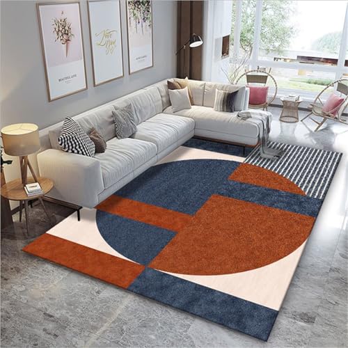 Generisch Antirutschmatte Teppich Farbe Farbschema Sofa Kissen Wohnzimmer Schlafzimmer Nicht verblassen Waschbar In Waschmaschine rot Schlafzimmerteppich Büro 160X200CM von Generisch