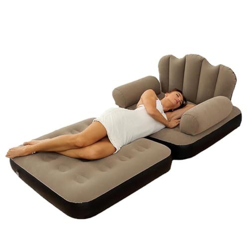 Generisch Aufblasbarer Stuhl | Faltbarer aufblasbarer Couchstuhl Multifunktions mit Armlehne,Im Freien erwachsenesfaules Sofa-Bett-Bequeme Faltbare Lehnsessel von Generisch
