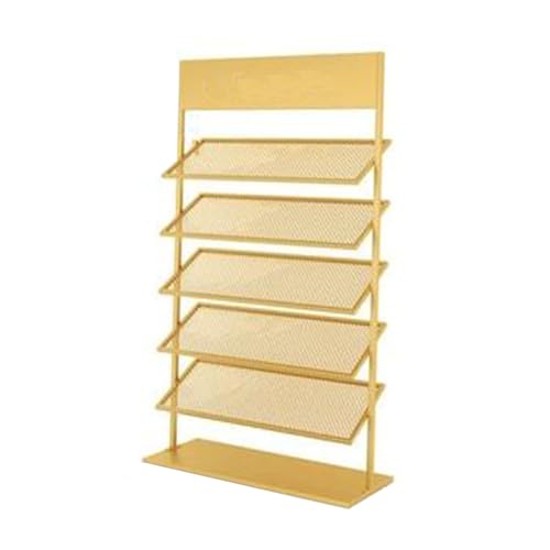 Generisch Ausstellungsständer for Bodenfliesen, Stehendes Porzellangestell Aus Metall, Probenhalter Aus Keramik for Ausstellungshallen for Kunsthandwerk(Gold,30X60cm) von Generisch