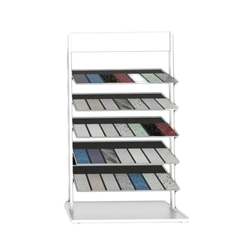 Generisch Ausstellungsständer for Bodenfliesen, Stehendes Porzellangestell Aus Metall, Probenhalter Aus Keramik for Ausstellungshallen for Kunsthandwerk(White,30X40cm) von Generisch