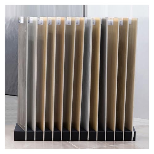 Generisch Ausstellungsständer for Bodenfliesen Mit 13 Gittern, Organizer Zur Aufbewahrung Von Keramikproben, Ausstellungsregal for Stehende Bodenfliesen Mit Schlitzen(Black,30X10X100cm) von Generisch