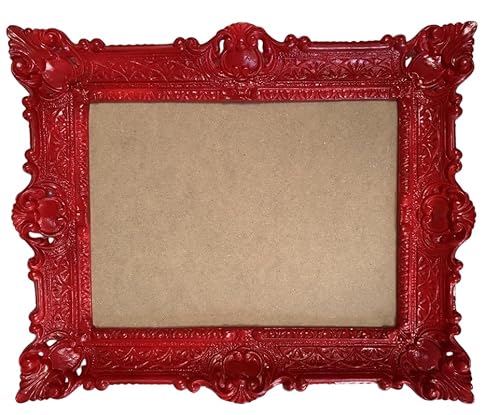 Generisch BILDERRAHMEN BAROCKRAHMEN mit GLAS 56x46cm RECHTECKIG REPRO Bilder ROT 30x40cm oder 40x30 cm BAROCK ANTIK 50TR von Generisch