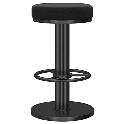 Generisch Backless Bar Stool 360° Swivel Dining Chair Adjustable Velvet Seat with Metal Footrest, Round Base for Reception and Dining Use Generisch Backless Bar Stool 360° Swivel Dining Chair Adjustable Velvet Seat with Metal Footrest, Round Base for Reception and Dining Use von Generisch