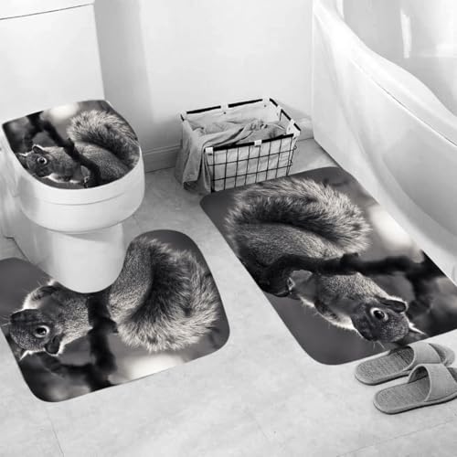 Generisch Badematten & Badteppiche Set 3 Teilig Badezimmerteppich Waschbar Badematte rutschfest,Wc Vorleger Mit Ausschnitt Und Badematte, Badvorleger Toilette Teppich 50×80Cm Eichhörnchen Generisch Badematten & Badteppiche Set 3 Teilig Badezimmerteppich Waschbar Badematte rutschfest,Wc Vorleger Mit Ausschnitt Und Badematte, Badvorleger Toilette Teppich 50×80Cm Eichhörnchen von Generisch