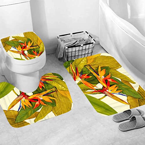 Generisch Badematten & Badteppiche Set 3 Teilig Badezimmerteppich Waschbar Badematte rutschfest,Wc Vorleger Mit Ausschnitt Und Badematte, Badvorleger Toilette Teppich 50×80Cm Grüne Blätter Generisch Badematten & Badteppiche Set 3 Teilig Badezimmerteppich Waschbar Badematte rutschfest,Wc Vorleger Mit Ausschnitt Und Badematte, Badvorleger Toilette Teppich 50×80Cm Grüne Blätter von Generisch