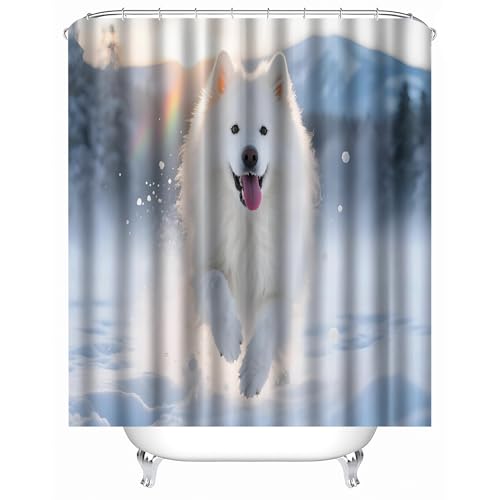 Generisch Badezimmer Vorhang 90 x 180 cm Hund duschvorhang kurz Eleganter Spritzschutz aus Stoff für Private Spa-Zone oder Luxus-Badezimmer MY2598 Generisch Badezimmer Vorhang 90 x 180 cm Hund duschvorhang kurz Eleganter Spritzschutz aus Stoff für Private Spa-Zone oder Luxus-Badezimmer MY2598 von Generisch