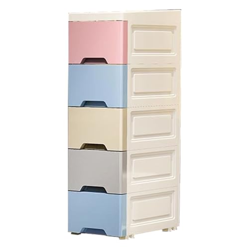 Generisch Badezimmerspeicherschrank, 5-stufiger vertikaler Organisator mit Rollen, modernisiertes Lagersystem, schmal von Generisch