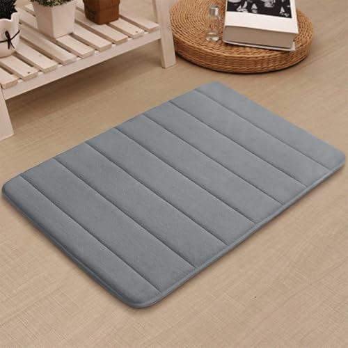 Generisch Badezimmerteppich 23.6×15.6 Inches, Badematte Schnell Trocknend Badteppich Wasserabsorbierende Waschbar Toiletten Badematten Duschmatte rutschfest Weich Badvorleger Rutschmatte Teppich von Generisch