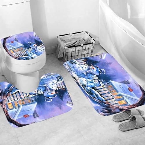 Generisch Badgarnitur 3 Teilig Badezimmerteppich Waschbar Badematte rutschfest,Wc Vorleger Mit Ausschnitt Und Badematte, Badvorleger Toilette Teppich 45X75Cm Weihnachts Schneemann Generisch Badgarnitur 3 Teilig Badezimmerteppich Waschbar Badematte rutschfest,Wc Vorleger Mit Ausschnitt Und Badematte, Badvorleger Toilette Teppich 45X75Cm Weihnachts Schneemann von Generisch