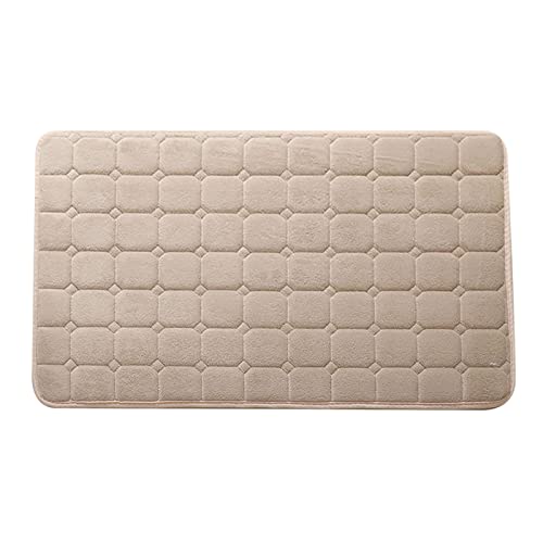 Generisch Badteppich Memory Foam Badvorleger rutschfest Waschbar Festes Farbnetz Badvorleger Absorbierend Weich waschbar für Badezimmer Badezimmer Küche (Bronze-60X40cm) von Generisch