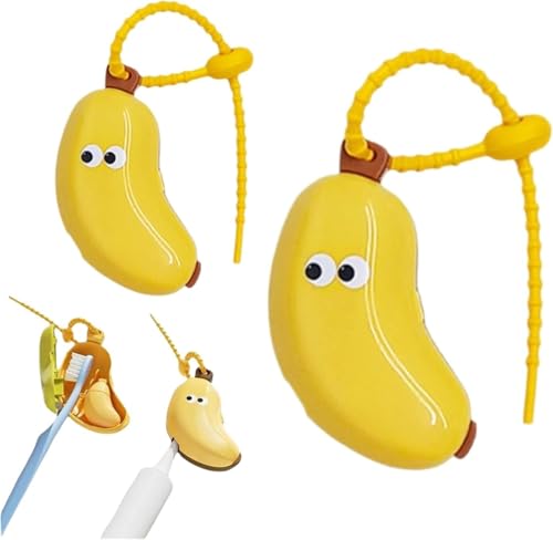Generisch Bananen-Zahnbürstenabdeckung mit Zahnpastaspender, Niedliches Zahnbürstenetui, Zahnbürstenkopf-Abdeckkappe, Tragbarer Zahnbürstenkopfhalter für Zuhause, Reisen, Outdoor, Camping, Badezimmer Generisch Bananen-Zahnbürstenabdeckung mit Zahnpastaspender, Niedliches Zahnbürstenetui, Zahnbürstenkopf-Abdeckkappe, Tragbarer Zahnbürstenkopfhalter für Zuhause, Reisen, Outdoor, Camping, Badezimmer von Generisch