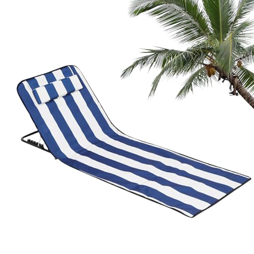 Generisch Beach Lounge Chair, Portable Folding Sunbathing Mat, Adjustable Headrest Backrest Lounger 62.9x20.4x14.9in for Camping Seaside Travel Family Backyard Outdoor Relaxation 14.96 inches Generisch Beach Lounge Chair, Portable Folding Sunbathing Mat, Adjustable Headrest Backrest Lounger 62.9x20.4x14.9in for Camping Seaside Travel Family Backyard Outdoor Relaxation 14.96 inches von Generisch